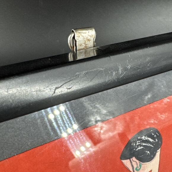 Original Pastel drawing, 'Reclining Nude' Artist Unknown Framed Unsigned 7.5” - Picture 6 of 13